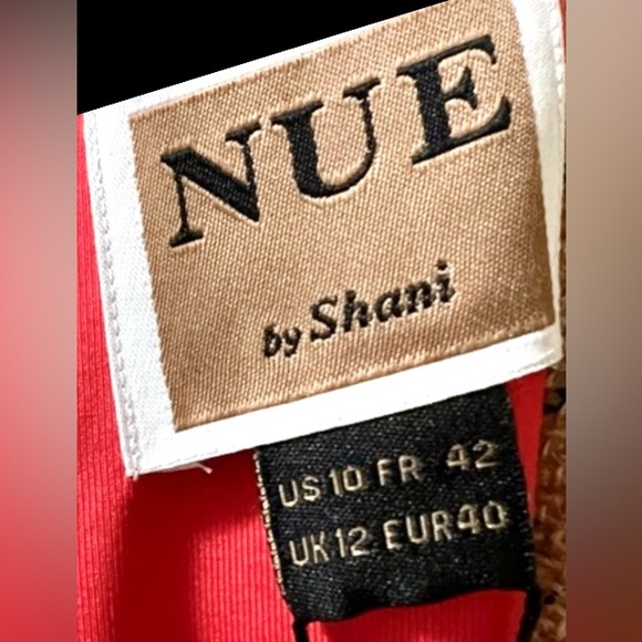 ❤️NUE by Shani Form Fitted dress Color is called Poppy  size 10 NWT - Picture 10 of 12